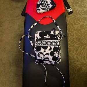 Floral Black and White Crossbody Bag